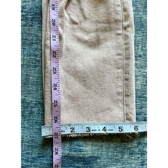 Cleo + Wolf Peach Distressed High Rise Straight Jeans Women's 25 x 27 - Picture 7 of 7